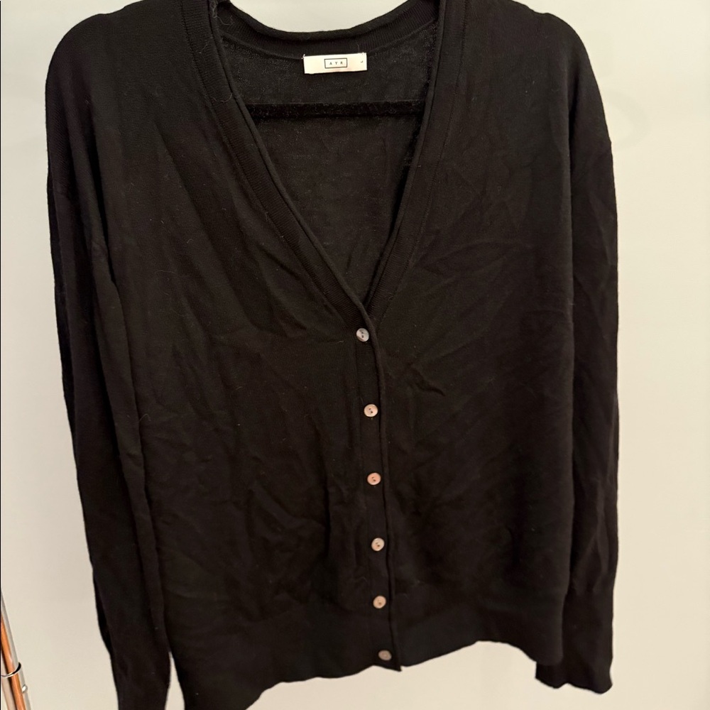 AYR Black Airport Cardigan
